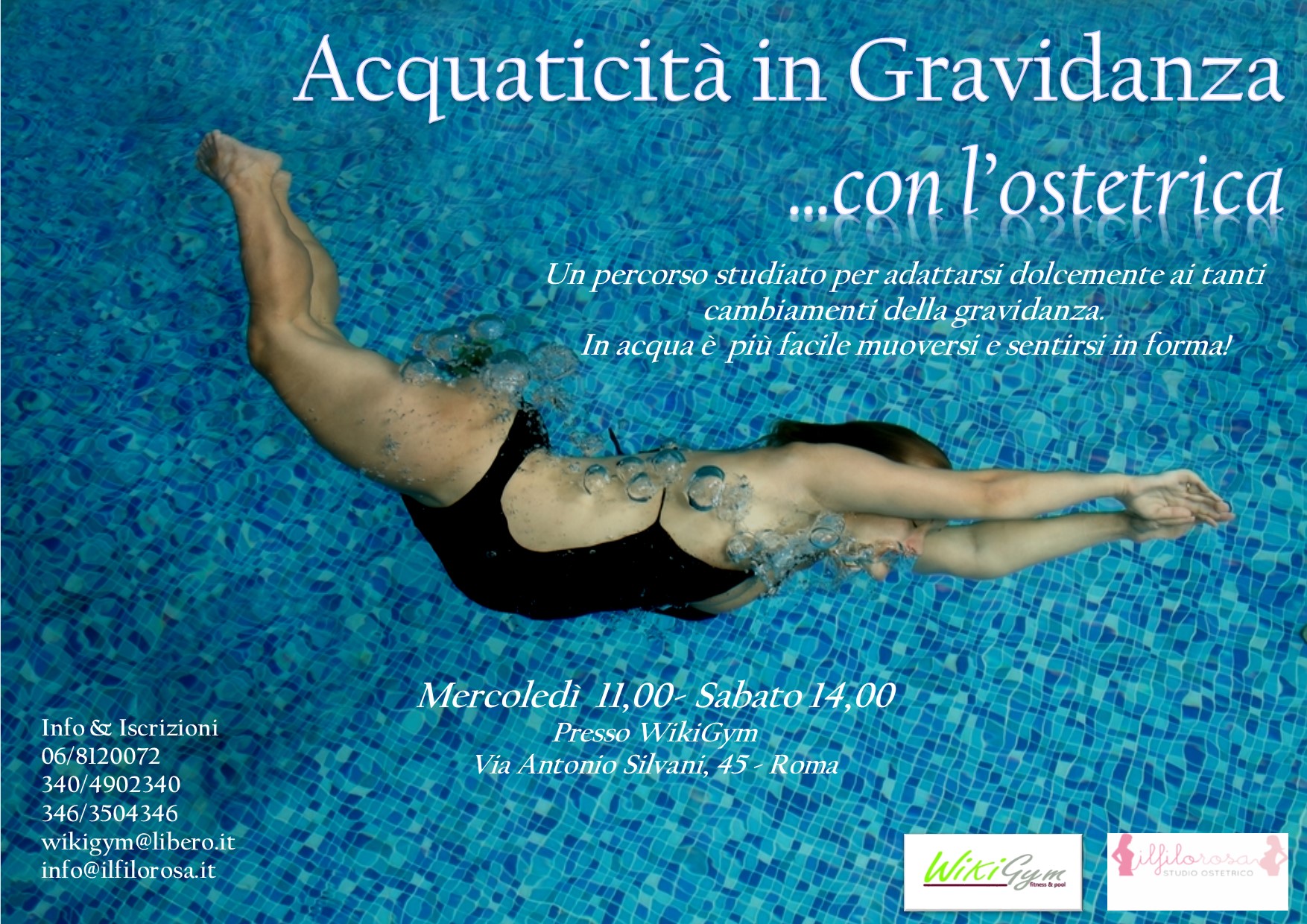 Esercizi in acqua in gravidanza con ostetrica
